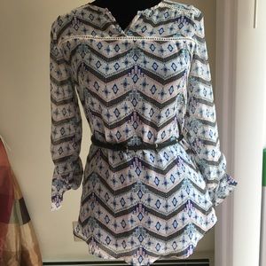 Mossimo Supply Co Belted Peasant Top XS Tunic